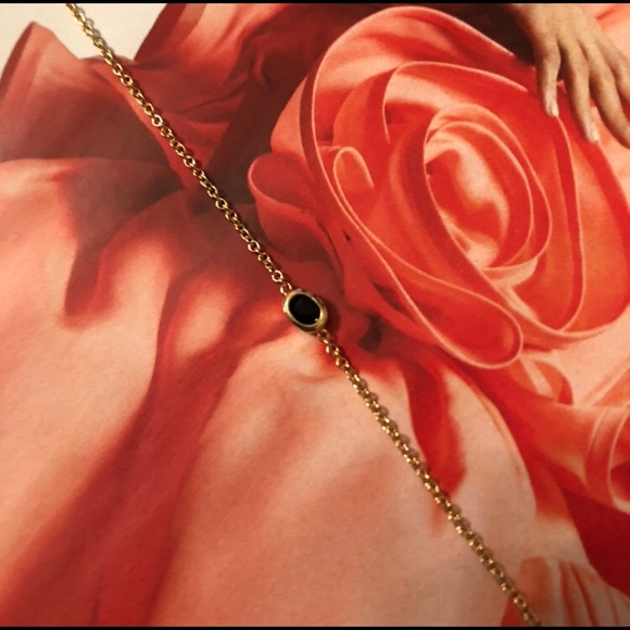 Chain Necklace with Jet-Colored Glass - Picture 4 of 4